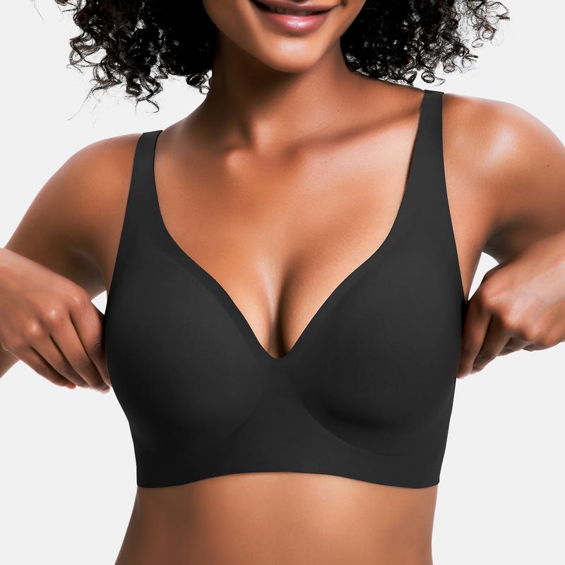 Wireless Push-Up Bras for Women – Seamless, Comfortable & Deep V Everyday Bralettes